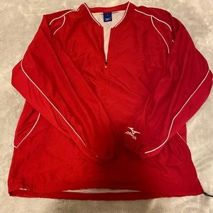 Mizuno Windbreaker Pullover Red Size L